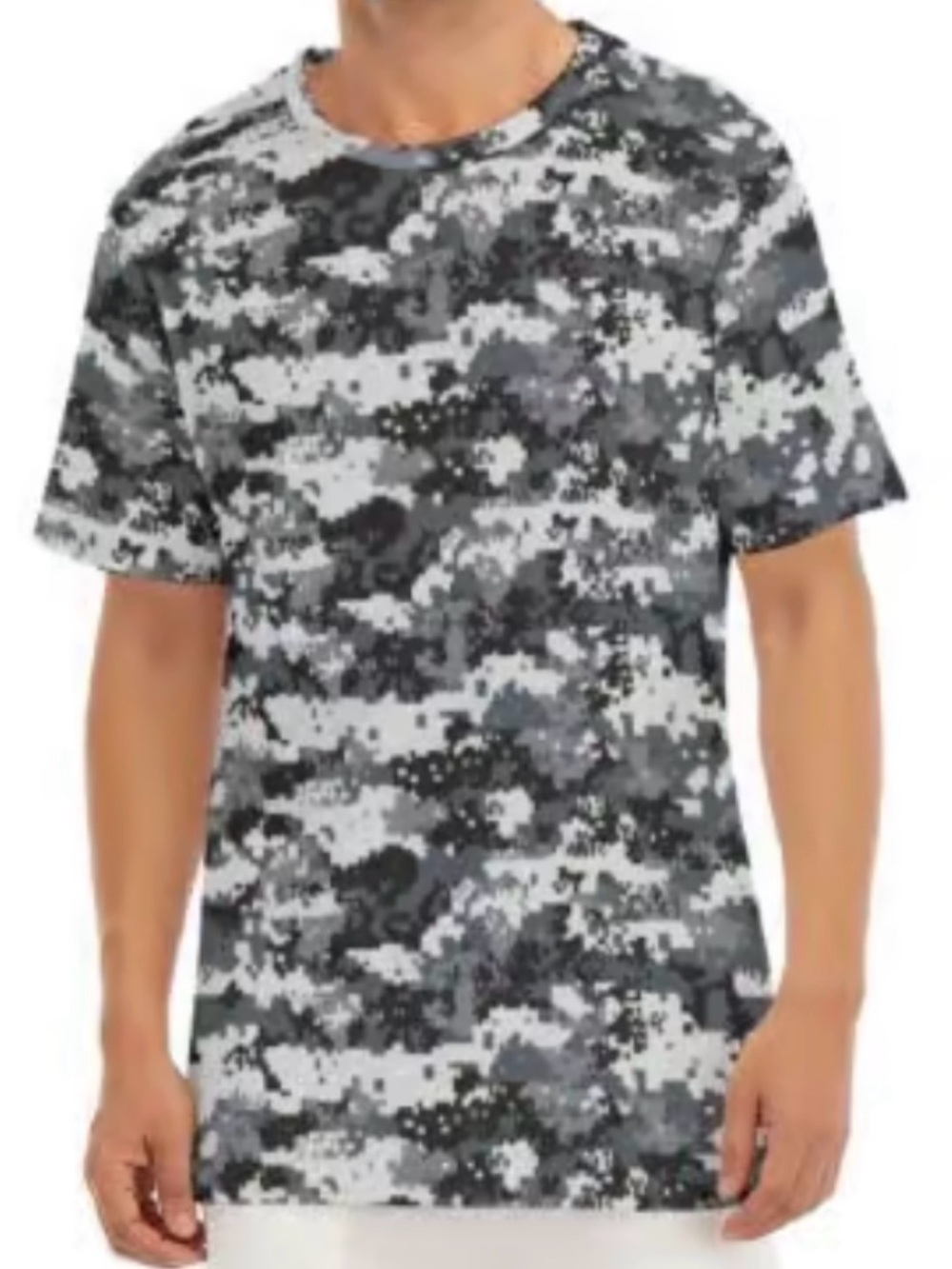 Men's Black & Gray Digital Camo Short-Sleeve Performance Tee